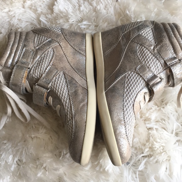 Madden Girl high top sneakers, wedge lift sz 8.5 - Picture 4 of 8